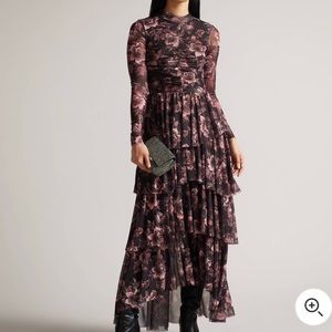 Ted baker JANETI floral tiered midi dress